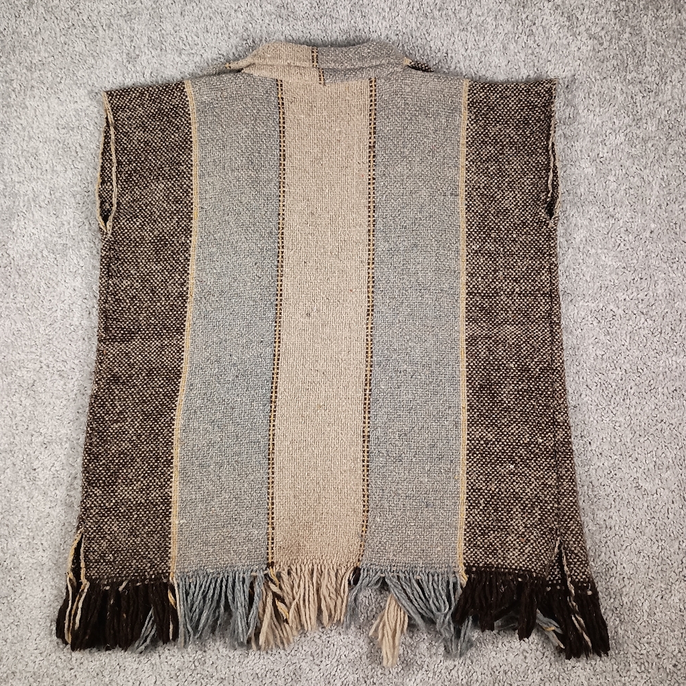 Handmade Ecuadorian Baja Cardigan Drug-Rug Vest Mens - Picture 6 of 8